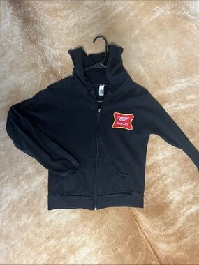 Miller High Life Black Zip-Up Hoodie